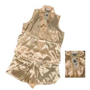 Morgan Taylor Intimates NWT VINTAGE Sleeveless 2-Piece Light Yellow‎ Short Set